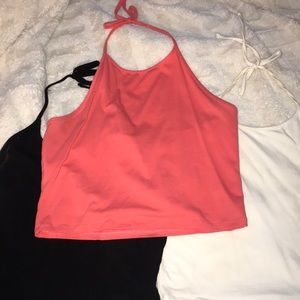 Halter crop tops! All 3 for $10
